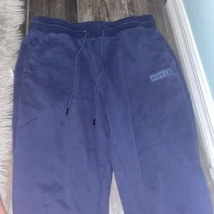 A darkish blue men’s harley sweatpants